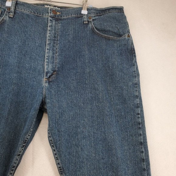 WRANGLER Jeans Men's Regular Fit Straight Leg Denim Blue Size 42 x 30 - Picture 5 of 12